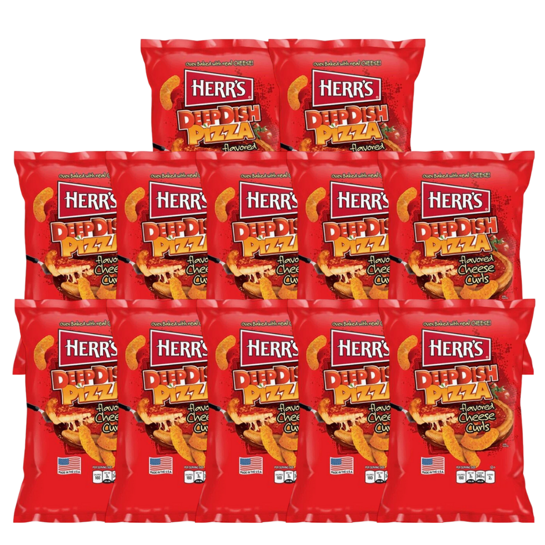 12er-Pack Herr's Deep Dish Pizza Cheese Curls 170g