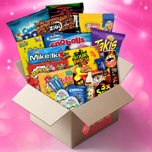 20er Candy Mystery Box | USA Süßigkeiten & Snacks Geschenk Box