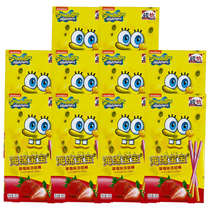 Junyi SpongeBob Pocky Erdbeergeschmack 48g