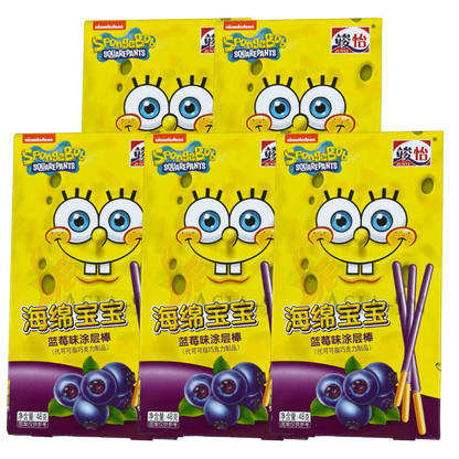 Junyi SpongeBob Pocky Heidelbeergeschmack 48g