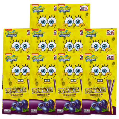 Junyi SpongeBob Pocky Heidelbeergeschmack 48g