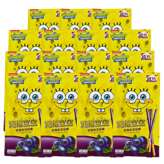 15er-Pack Junyi SpongeBob Pocky Heidelbeergeschmack 48g