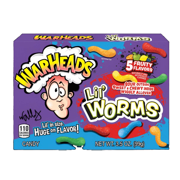 Warheads Lil Worms Theatre Box 99g