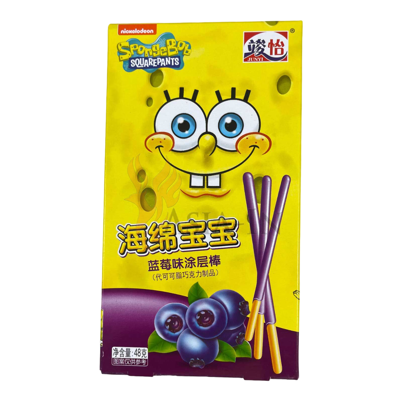 Junyi SpongeBob Pocky Heidelbeergeschmack 48g