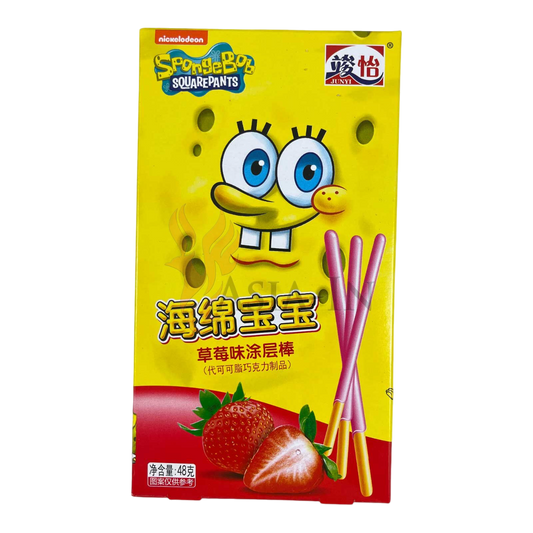 Junyi SpongeBob Pocky Erdbeergeschmack 48g