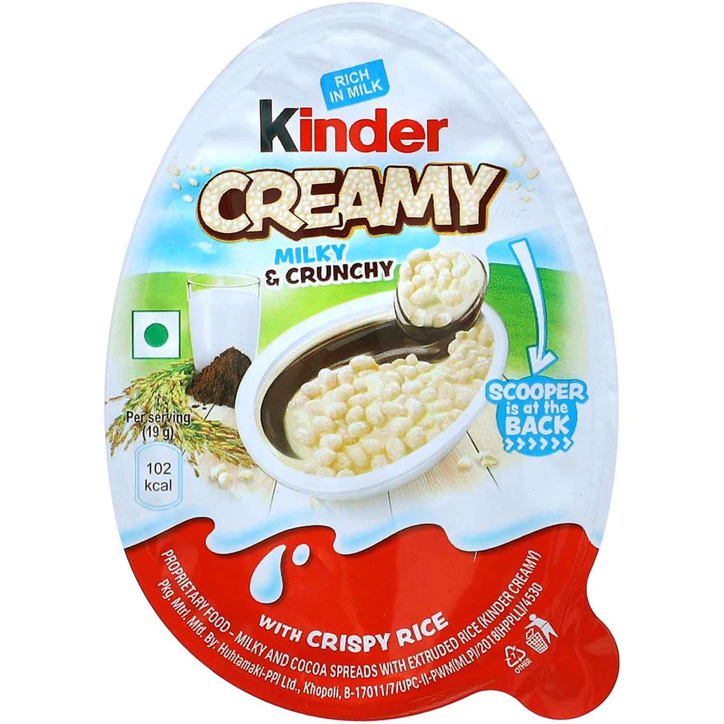 Kinder Creamy Milky & Crunchy 19g