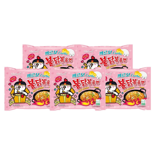 5er-Pack Samyang Buldak Pink Carbo 130g