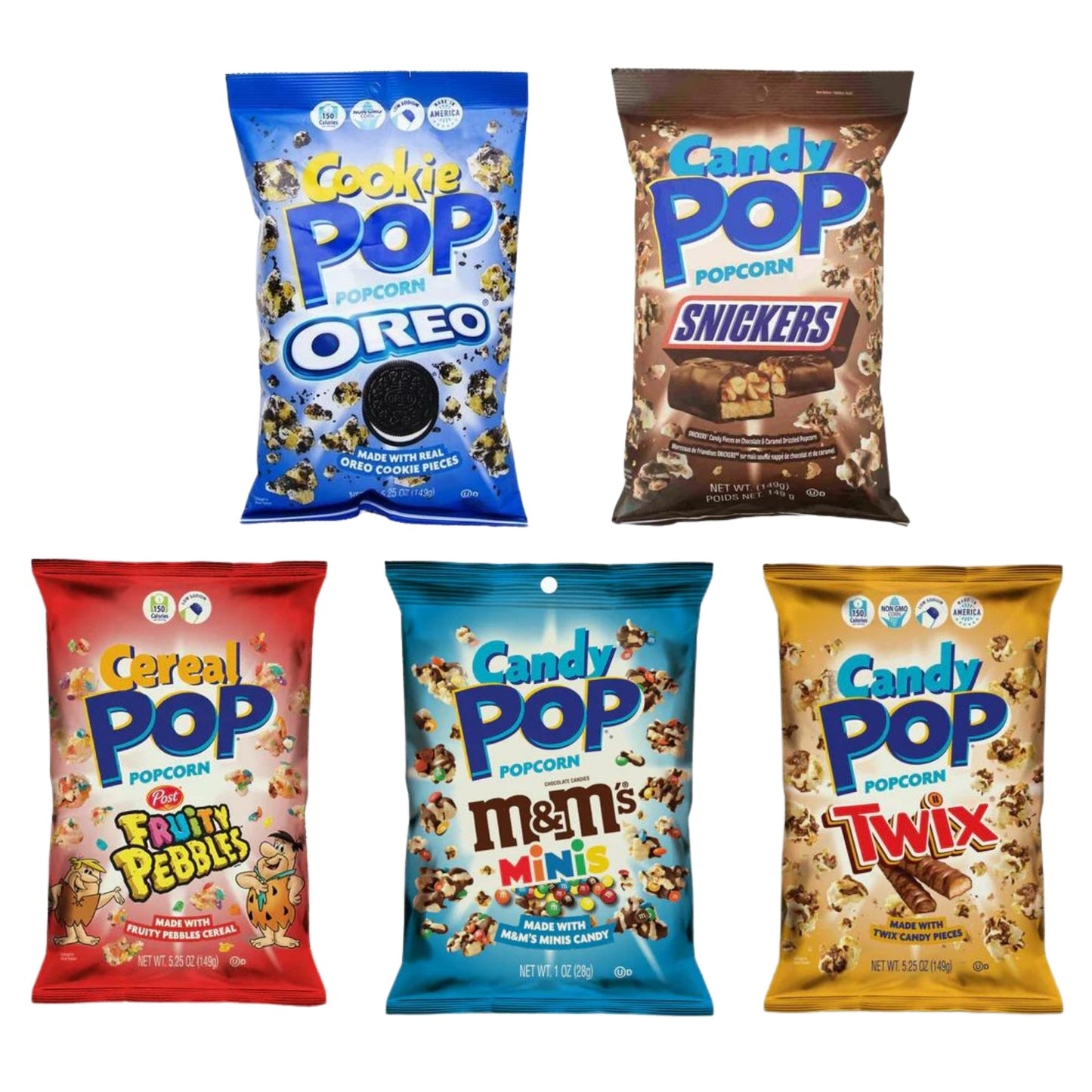 5er-Pack Candy Popcorn 149g (All Mixed Flavours)